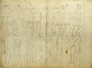 Capitalism Gallery: Drawing, An Allegory of Social Strife, by Archibald Ziegler