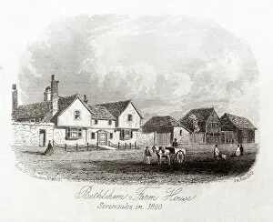 Images Dated 22nd February 2021: Drawing of the Blighs Hotel, Sevenoaks, Kent