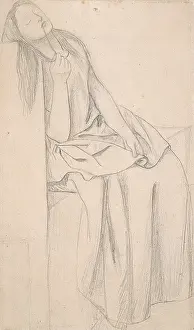 Drawing of Elizabeth Siddal, for The Return of Tibullus to D