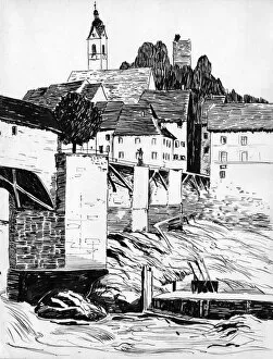 Images Dated 23rd January 2017: Drawing by Harold Auerbach, Laufenburg, Switzerland
