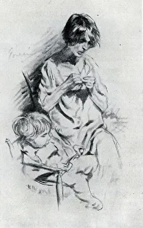 Drawing of a Mother and Child