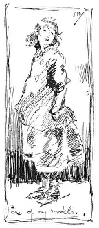 Drawing by Phil May of one of his models