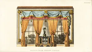 Drawing-room window curtains designed by George Bullock