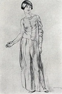 Faced Prints: Drawing of a Woman