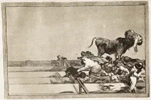 Lucientes Prints: Dreadful events in the front rows of the ring at Madrid