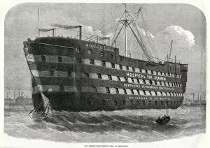 Dreadnought Gallery: Dreadnought Hospital ship at Greenwich 1870