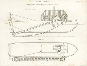 Dredging machine used on the River Thames