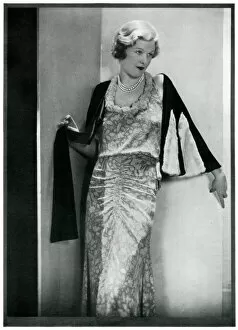 Gowns Collection: Dress and cape by Molyneux, 1932