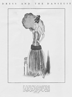 Images Dated 2nd May 2016: Dress and the Danseuse - beautiful model sketched in Paris b