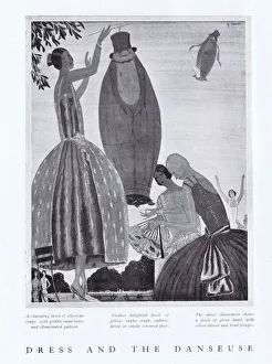 Images Dated 4th May 2016: Dress and Danseuse - sketches by G. Peres for three summer f