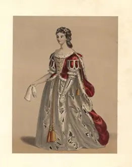 Dress of the reign of King George II, 1727-1760