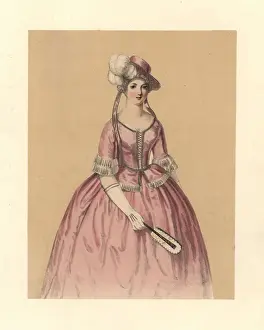 Dress of the reign of King George II, 1727-1760