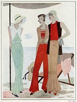 Images Dated 22nd April 2017: Dresses by Marcel Rochas fashions 1930