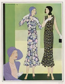 Elongated Prints: Dresses by Regny 1930