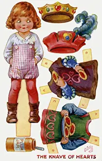 Bowley Prints: Dressing doll. Knave of Hearts