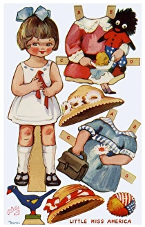 Images Dated 26th January 2016: Dressing doll. Little Miss America