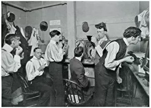 Mens Gallery: Dressing room at New York Theatre 1905