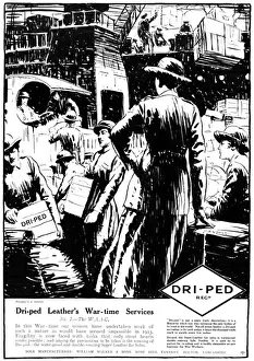 Waac Prints: Dri-ped advertisement with WaC women, WW1