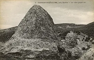 Commune Prints: Dried geyser cone in Hammam Maskhoutine, Algeria