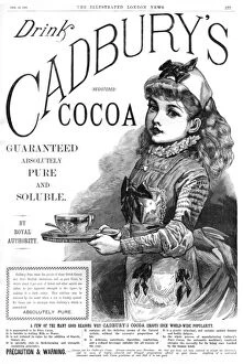 Cadburys Gallery: Drink Cadburys Cocoa advertisement, 1888