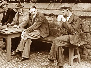 Drinkers at The Falkland Arms, Great Tew