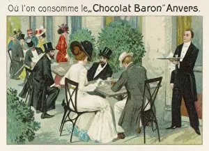 Drinking Choc in Cafe