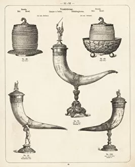 Drinking horns and tankards
