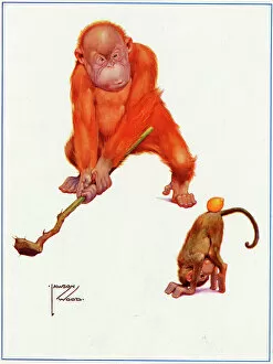 Monkey Gallery: Drive Off The Missing Links, by Lawson Wood