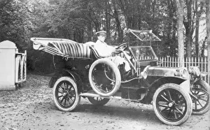 Spare Prints: Driver with car, Haverfordwest, Pembrokeshire, South Wales