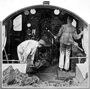 Two drivers in the cab of the Saint Bartholomew
