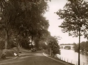 Driveway with canal and bridge, Ottawa, Ontario, Canada