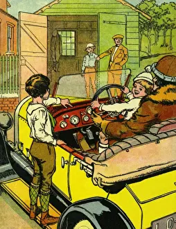Strangs Prints: Driving an open top sports car