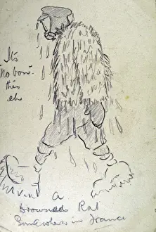 Drowned Prints: A drowned rat Somewhere in France