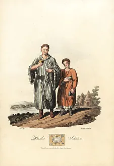 Bardic Prints: Druidic Awenydd (Bardic disciple) and novice, from the pre-Roman