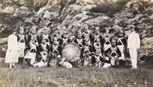 Drum band in traditional uniform