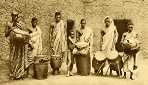 Drummers of the King of Buntuku, Gold Coast, West Africa