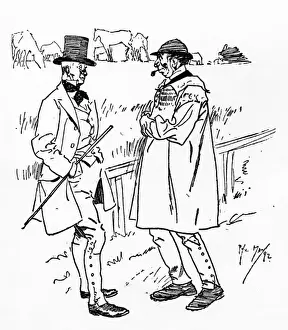 Filled Prints: Drunk Yokel protests his innocence to local landowner