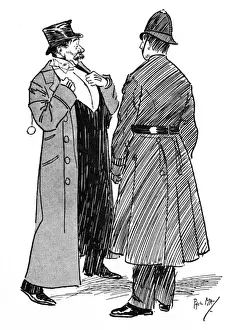 Unfortunate Prints: Drunken Gentleman requesting a clove off a Policeman