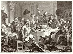 1740 Collection: Drunken Party / Hogarth