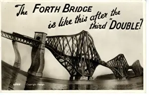 Midlothian Prints: Drunken View, The Forth Bridge, Midlothian