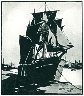 Galleon Prints: Dry Docked Ship