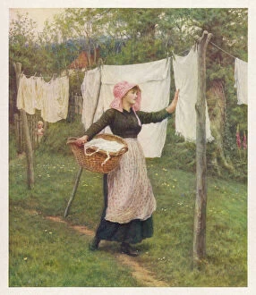 Bonnet Collection: Drying Clothes / Allingham