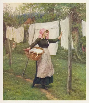 Bonnet Collection: Drying Clothes / Allingham