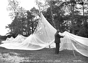 Spreading Gallery: Drying and Repairing Eel Nets at Maghery, Loch Neagh