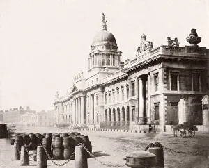Archiecture Prints: Dublin - customs house on bank of River Liffey