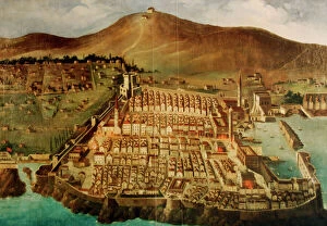 Cartography Collection: Dubrovnik. Map of the city before the earthquake of 1667