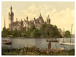 Ducal Prints: The ducal castle, east side, Schwerin, Mecklenburg-Schwerin