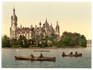 The ducal castle, southeast side, Schwerin, Mecklenburg-Schw The ducal castle, southeast side, Schwerin, Mecklenburg-Schw