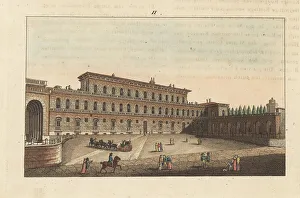 Rulers Prints: The Ducal Palace or Palazzo Pitti at Florence