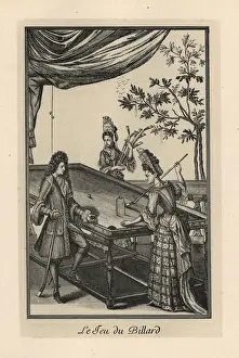 Allemagne Prints: The Duchess of Burgundy playing billiards, 18th century